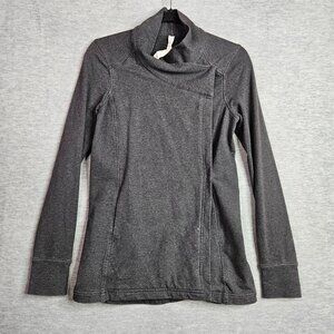 Lululemon Women's Dark Heather Grey Coast Easy Wrap Button Jacket Sz 4